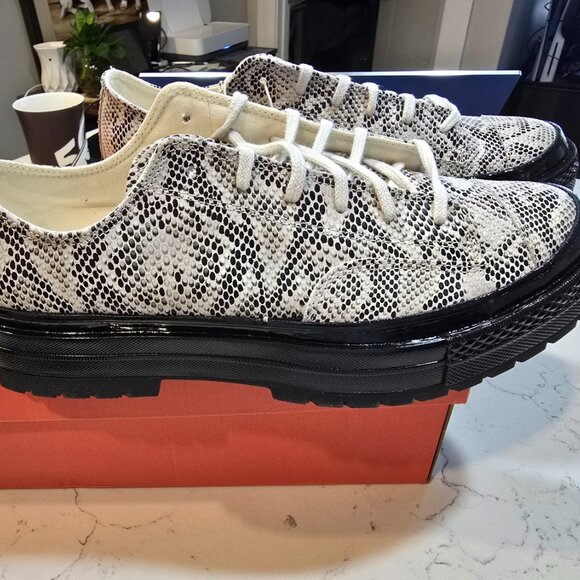 CONVERSE Chuck 70 Formal Suede Snake Oxford Boat Shoe Mens Size 9.5/10 READ NEW - Picture 4 of 16